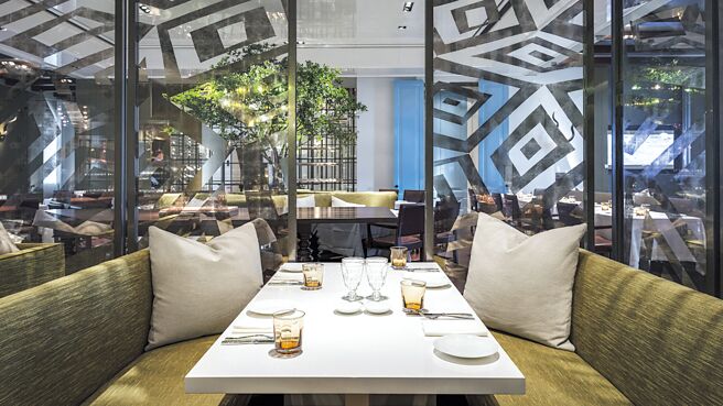 台北文华东方酒店「Bencotto」义大利餐厅的空间舒适。图／台北文华东方酒店