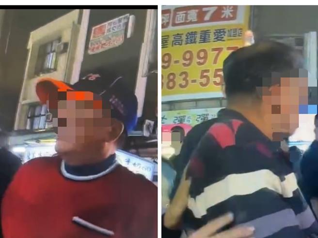 警方说明六合夜市2名男子因在超商排队厕所起衝突，并互控伤害，依规定带回警局调查。（警方提供／任义宇高雄传真）