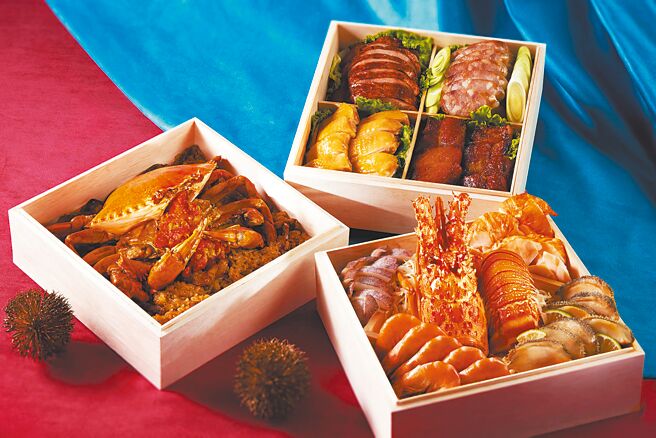 寒舍食谱推出外带常温年菜「五福临门阖家欢」4人福宴，每份1万3888元。（台北寒舍艾美酒店提供）