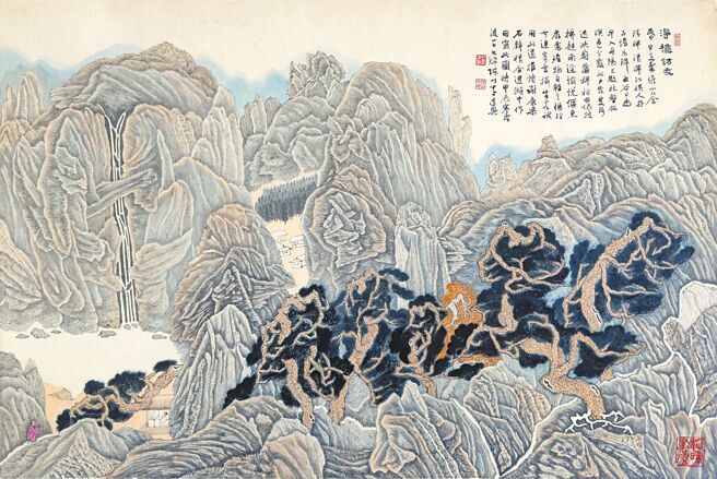 陈明贵，《净秋访友》，96×64cm，2024年。（陈明贵提供）