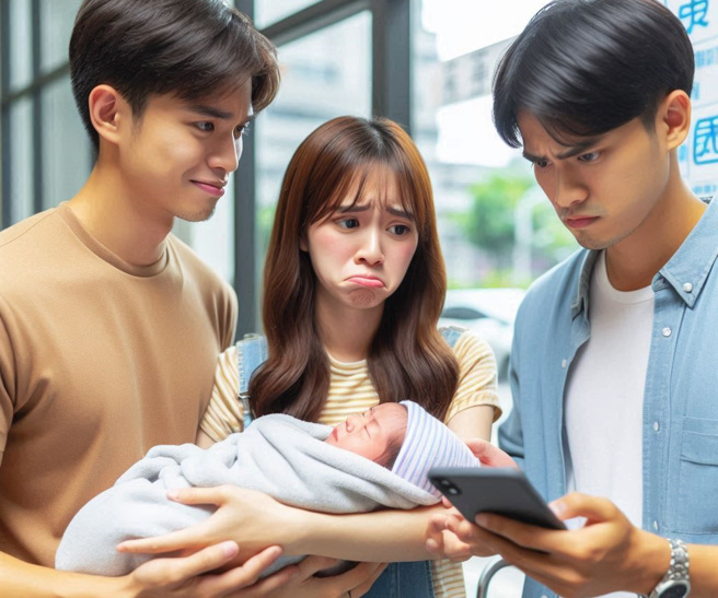 台中一名男子阿德（化名）控诉妻子小美（化名）在婚姻存续期间，与阿勇（化名）私通并生下一女，导致他精神饱受折磨。（示意图、与本案无关／AI生成）