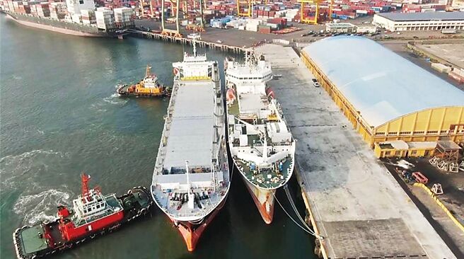 台中港商船停靠示意图，非新闻当事船只。（台中港务公司提供／李京升台中传真）