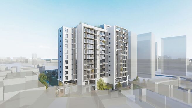 桃园市八德区第4处社宅茄苳段社宅已于11月决标，共规画100户。（桃园市都发局提供／姜霏桃园传真）