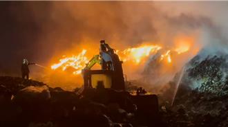 強風助長火勢！澎湖垃圾掩埋場延燒2天  垃圾清運癱瘓