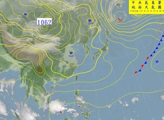 郑明典1图曝「强冷高压来了」周末北部急冻12度