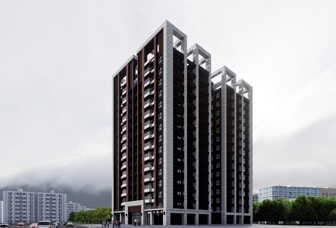 「宜诚日沐」位于大埔重划区内，秉持以「好好建筑、好好生活」的理念来擘画。(图／业者提供／3D示意图仅供参考)