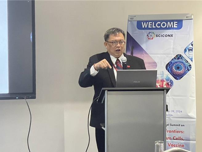 台中维新医院院长许景琦出席于巴黎举行国际心理卫生及精神医学会议，分享其研究成果《脑脊髓液生物标记于正常认知、轻微认知缺损及失智病人间之差异》。（维新医院提供／冯惠宜台中传真）