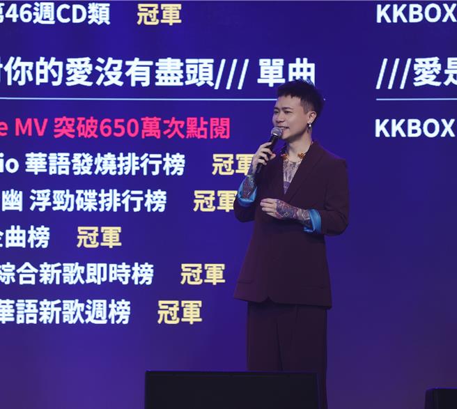 萧秉治新专辑《完人》数位一上架就攻占KKBOX即时榜。（相信音乐提供）