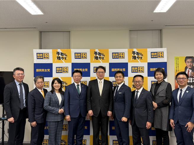 民进党秘书长林右昌拜会国民民主党。（民进党提供）