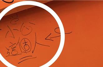 高雄「塗鴉怪客」被逮正著 反告遭強拉衣領