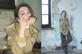 迪丽热巴喊穿保暖毛衣 下秒手1抬…罩衫透光「白色bra失守」