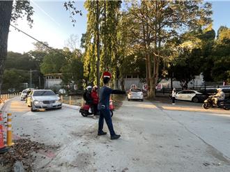 苗市斥80萬優化接送動線 明仁國中旁新闢接送車道