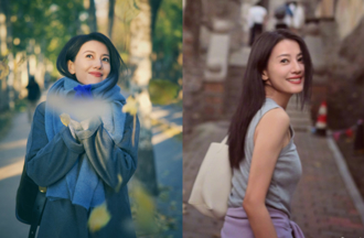 高圓圓大素顏遛娃「母女公園騎腳踏車」 1細節被讚好有愛