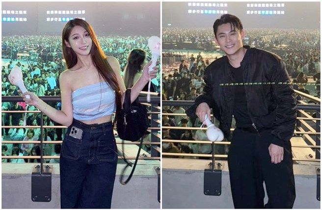 陈奕和纪曦晨传出交往，日前还疑似一同朝圣周杰伦演唱会。（图／c.cc__5、chen_i_1016  Instagram）