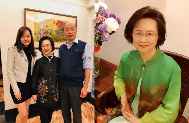 琼瑶曾与韩国瑜、韩冰合影。（图／翻摄自琼瑶脸书）