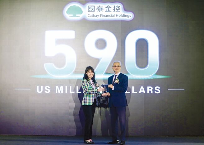 國泰金控今年以品牌價值5.9億美元，榮登經濟部產業發展署「2024年台灣最佳國際品牌價值調查」前十大殊榮。圖／國泰金控提供