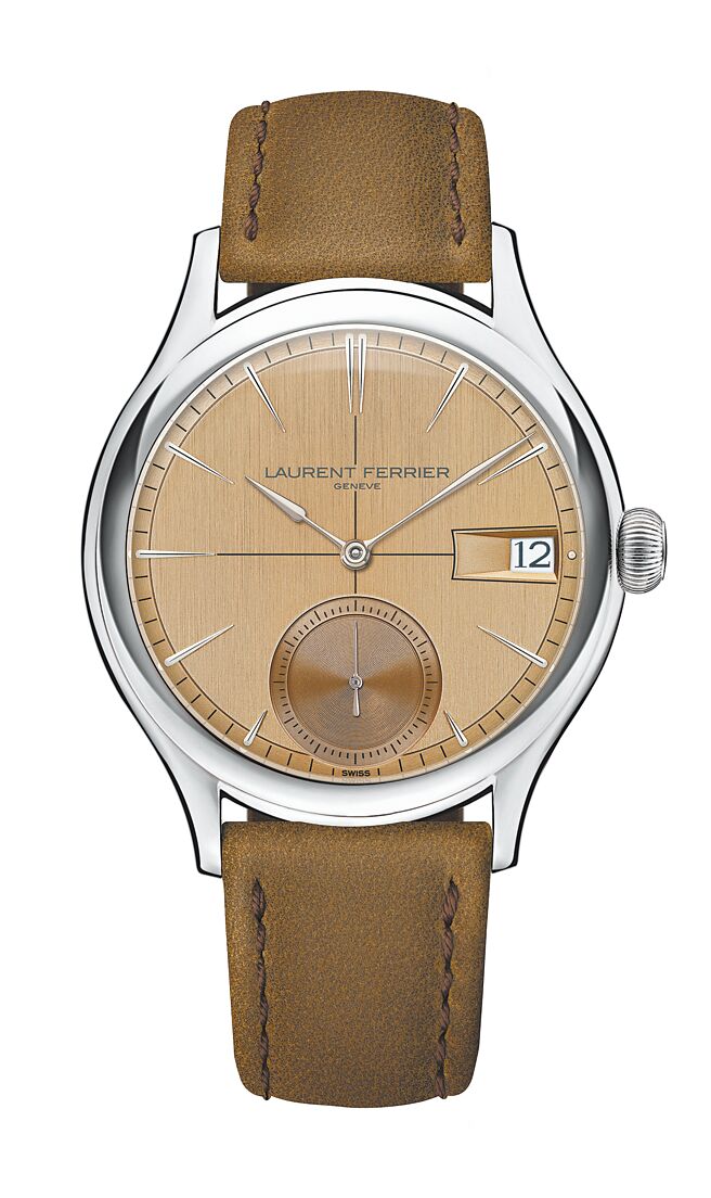 台湾表迷眼光神准抢订Laurent Ferrier Serie Atelier VI: Classic Auto Sandstone 腕表，208万元。（瑞博品提供）