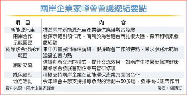 两岸企业家峰会会议总结要点