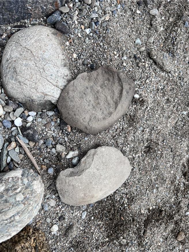 花蓮縣道193線北段正展開拓寬工程，工程人員上月卻在沿線新城鄉「加灣普查考古遺址」旁，發現幾枚疑似鐵器時代靜浦文化的石片器出土。（花蓮縣文化局提供／羅亦晽花蓮傳真）