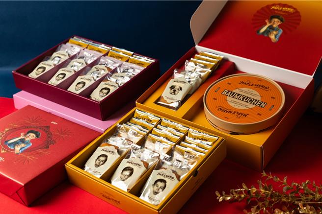 「The MAPLE MANIA 枫糖男孩」2025蛇年新春礼盒台湾限定限量推出18入及24入两款礼盒。（The MAPLE MANIA 枫糖男孩提供／粘耿豪台北传真）