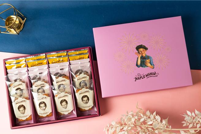 「The MAPLE MANIA 枫糖男孩」2025蛇年新春限定24入礼盒。（The MAPLE MANIA 枫糖男孩提供／粘耿豪台北传真）