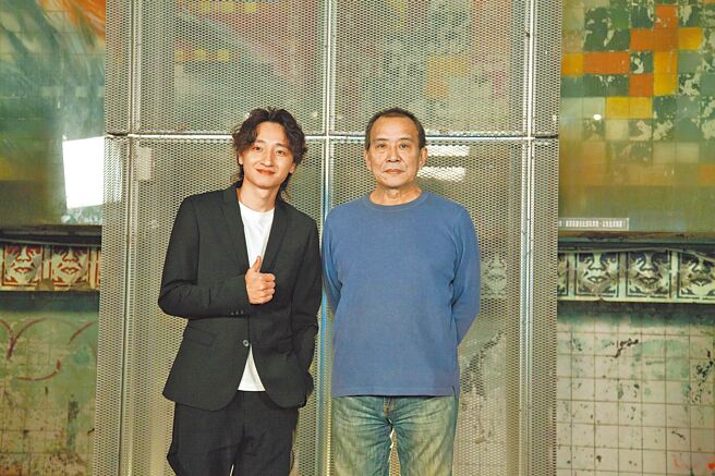 林政勳（左）跟導演張作驥11日出席首映會，分享拍攝《優雅的相遇》的甘苦談。（張作驥電影工作室提供）