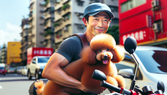 見紅貴賓犬獨自逛大街 彰化機車男偷抱走結果慘了！