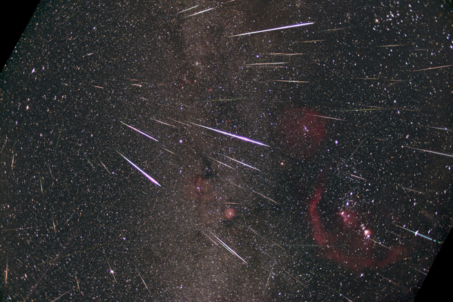 双子座流星雨。(照片/南瀛天文馆提供)