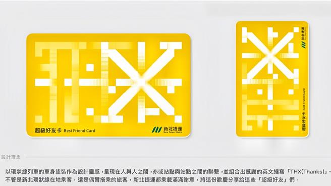 为感谢旅客持续搭乘环状线，新北捷运公司与交通局推出「超级好友卡」抽赠奖活动，将送出650张「超级好友卡」TPASS基北北桃都会通票卡。（新北捷运公司提供）