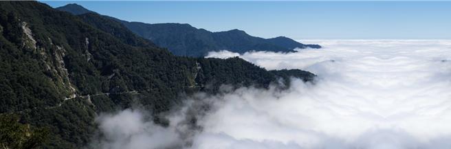南横公路垭口平台云海美景。（公路局提供／蔡明亘台北传真）