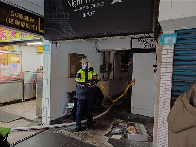 新北市淡水今天下午發生火警意外，疑似因糾紛而人為縱火。（警方提供）