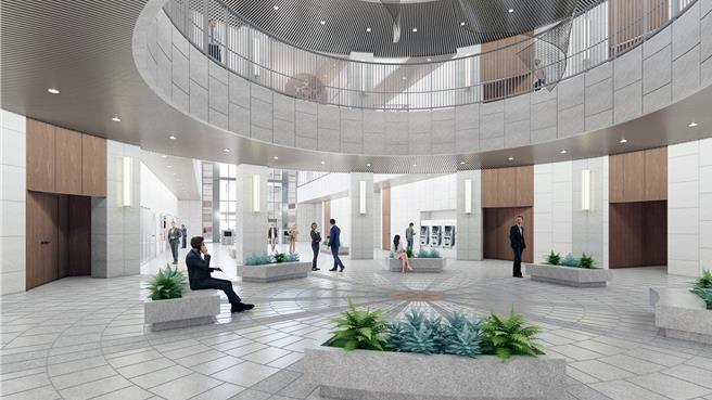 台南高分院新建办公厅舍建筑示意图。（高分院提供／洪荣志台南传真）