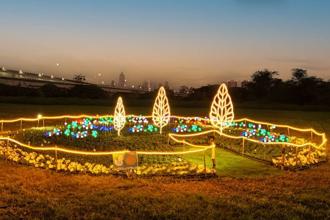 三重鴨鴨公園「花繪三重奏」登場 10萬盆花海、光雕夢幻聯動