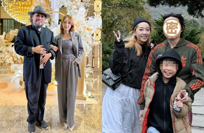 张菲媳妇翁馨仪晒出她爸爸与她儿子合照。（图／翻摄自翁馨仪脸书）