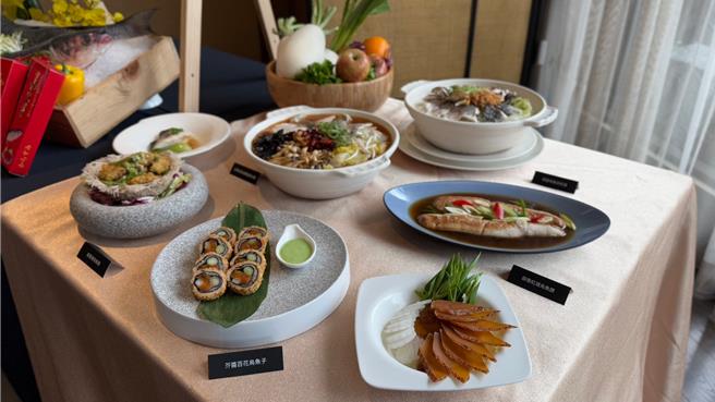 高雄H2O水京栈国际酒店推出一系列「乌鱼季限定料理」，以新鲜的乌鱼为主角，带来无与伦比的海味盛宴。（柯宗纬摄）
