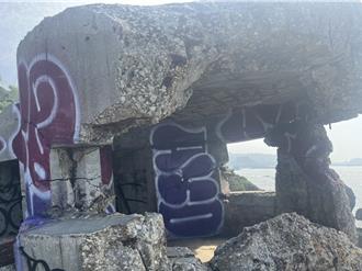 抓到了！高雄柴山秘境阿朗壹碉堡遭喷漆  2名高中死党栽了