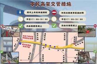 北市19日交通疏導新措施  市民高架及環河匝道特別管制