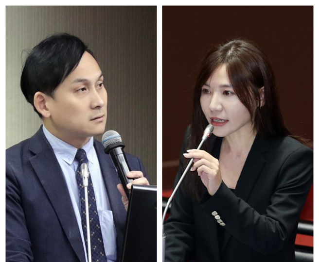 叶元之19日指出(左)，这周审预算，最不认真的就是包括吴沛忆(右)在内的好几位绿委，竟还好意思攻击他，简直无耻。(合成图/资料照片)