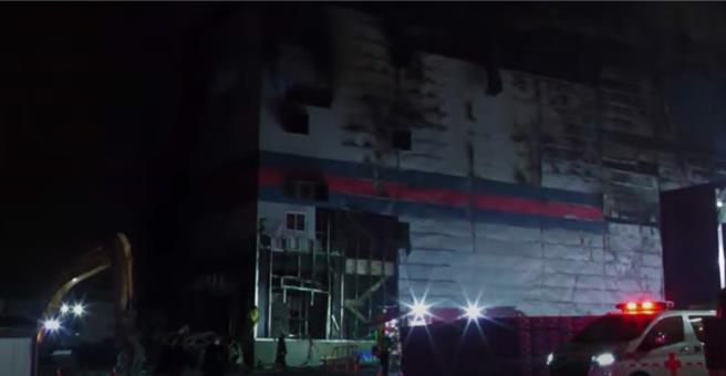 全聯大肚倉儲新建工程工地火警，釀9死8傷悲劇，台中市府勒令停工並開罰。（本報資料照片）