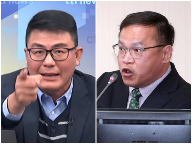 资深媒体人黄扬明（左）近日与民进党立委王义川（右）杠上。（合成图，素材取自中天YT、中时资料照）