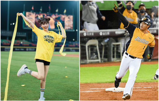 峮峮（左图）把陈子豪（右）应援曲炸裂跳成世界名曲。。（峮峮IG、中时资料照）