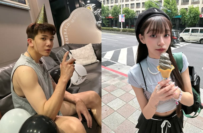 前女友林襄(右)陷入占位风波，孙生(左)护航：「中间一定有误会」，被网夸讚是「最佳前男友」。（图／翻摄自孙生、林襄IG）