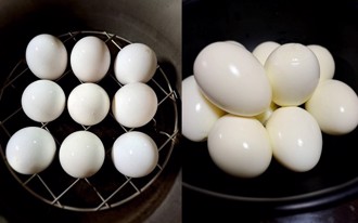 電鍋一次煮9顆水煮蛋 達人教2撇步殼秒掉：完美無瑕 