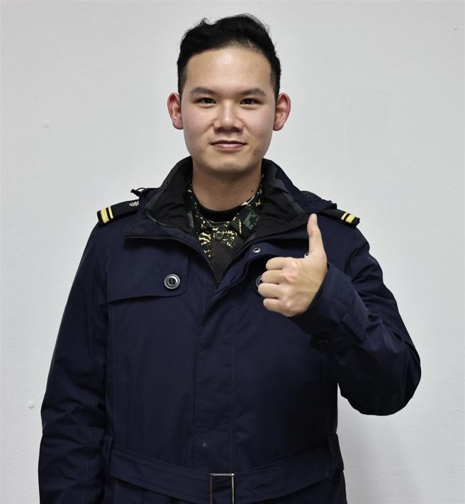 海軍王中尉。（記者劉宸瑋攝）