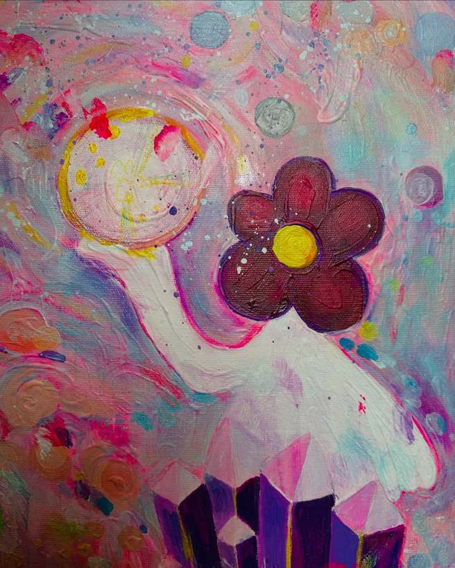 孟耿如昨再PO新畫。（孟耿如臉書）