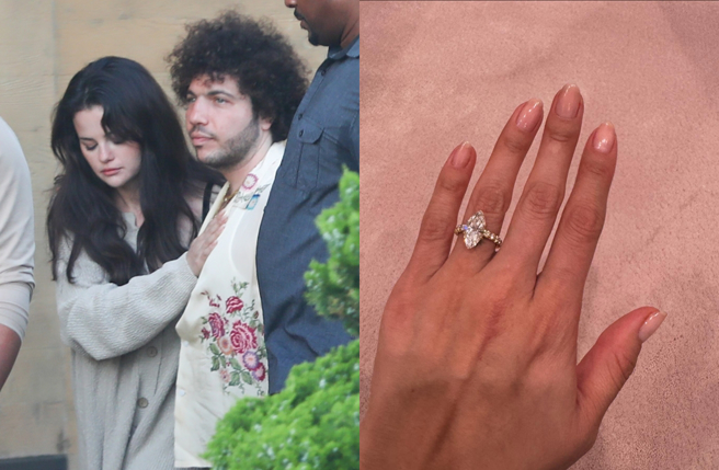 席琳娜宣布與班尼布蘭柯訂婚。（圖／達志影像、翻攝自selenagomez IG）