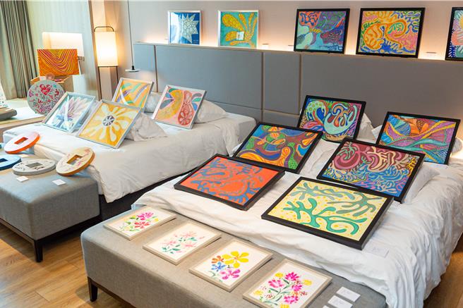 「2024承亿亚湾艺术节」今年在承亿酒店登场，酒店内14与15楼的客房变身40个艺术展间，共有百位参展单位与艺术家参与。(承亿酒店提供)