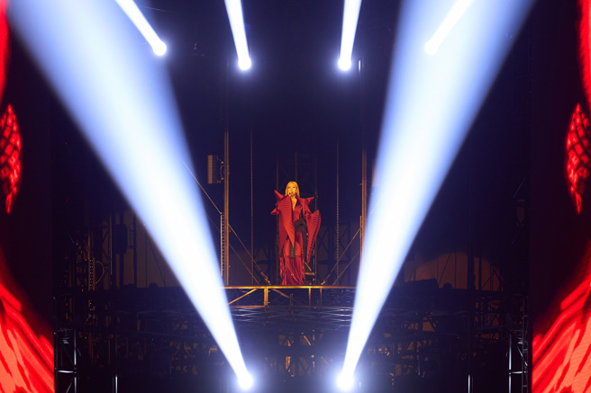 張惠妹不忘感謝台灣棒球，給她這麼棒的大巨蛋場地開唱。（圖／聲動娛樂提供）