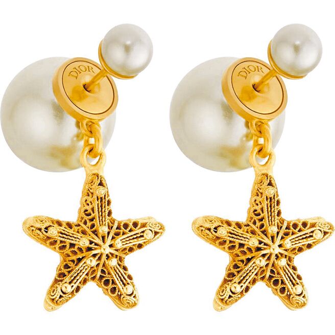 Dior Tribales星形珠饰耳环，1万9500元。（Dior提供）