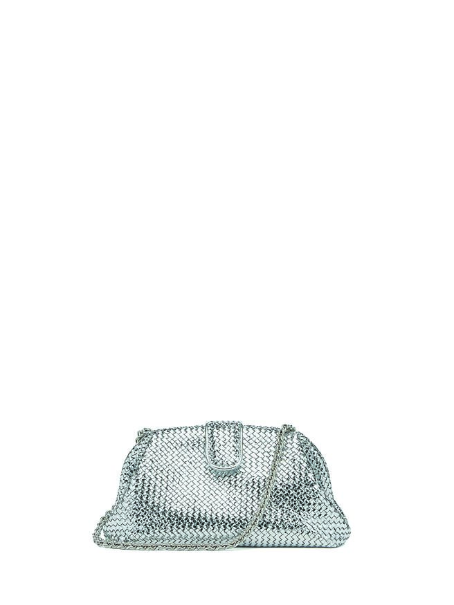 BOTTEGA VENETA Lauren 1980编织皮革手拿包，13万5300元。（BOTTEGA VENETA提供）